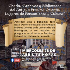 Charla: “Archivos y Bibliotecas del Antiguo Próximo Oriente. Lugares de Pensamiento y Cultura”